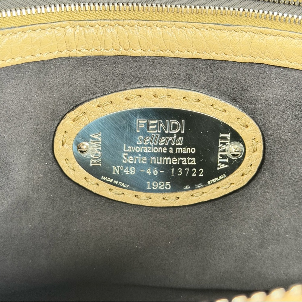 Fendi Selleria Leather Top Handle Crossbody Bag Reversible Wide Strap - Picture 15 of 17